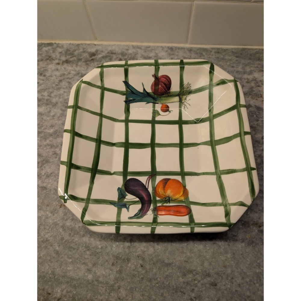 VINTAGE CERAMICA DUE TORRI ITALY POTTERY 8.5" FRUIT BOWL GARANTITO PER ALIMENTI